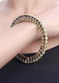 Gold Plated Bangle In Antique Vintage Design  Made In Sterling Silver By Sangeeta Boochra