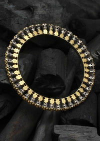 Gold Plated Bangle In Antique Vintage Design  Made In Sterling Silver By Sangeeta Boochra