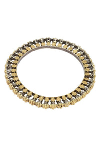 Gold Plated Bangle In Antique Vintage Design  Made In Sterling Silver By Sangeeta Boochra
