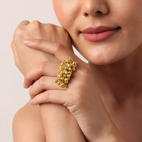 Gold Plated Ring With Gunghroo Detail