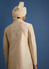 Gold Raw Silk Sherwani Suit With Hand Work