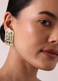 Gold Tone Geometric Kundan Choker Set