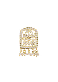 Gold Tone Geometric Kundan Choker Set