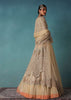 Gold Toned Embroidered Bridal Lehenga And Heavy Tube Top With Jacket