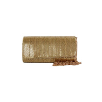 Golden Clutch Wrapped With Chain Material Online - Kalki Fashion