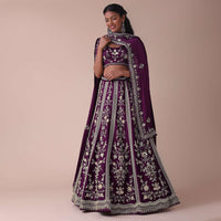 Mulberry Purple Lehenga With Handwork Embroidery