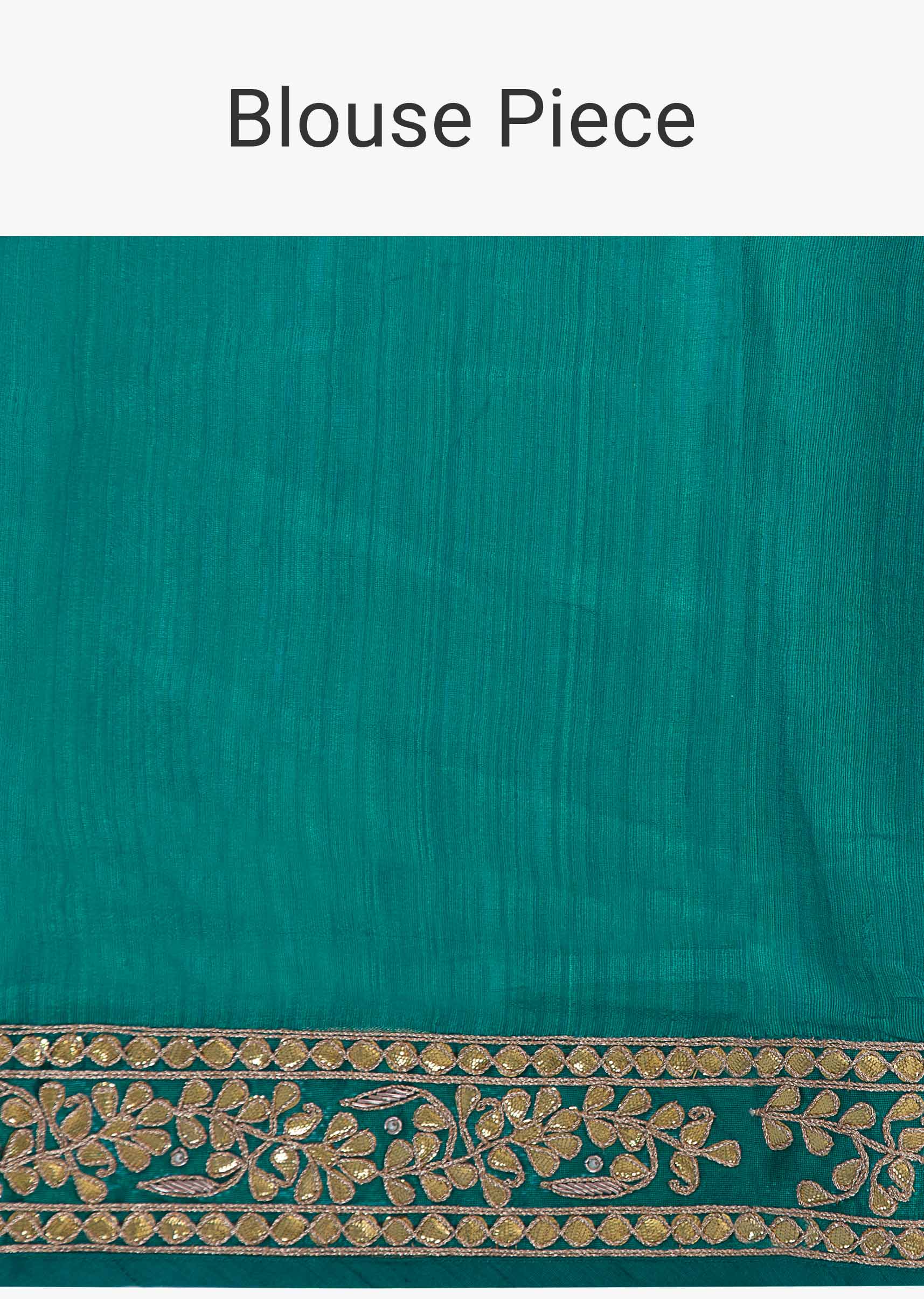 Green and blue shaded raw silk saree in weaved butti 