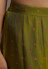 Green And Yellow Ombre Silk Palazzo Suit With Bandhani Print