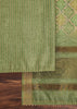 Green Chanderi Unstitched Suit Set With Zardosi And Gota Patti Work