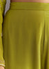 Green Chinon Kurta Set With Cutdana Moti Work Dupatta