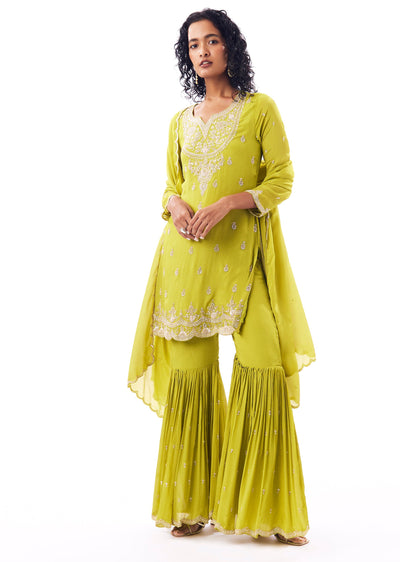 Green Sharara Suit