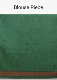Green Saree In Silk With Printed Patola Jaal Design Online - Kalki Fashion