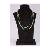 Green shaded double layer faceted bead necklace only on Kalki