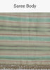 Green Shaded Tissue Saree With Cutwork Scallop Border