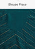 Green Shaded Tissue Saree With Cutwork Scallop Border