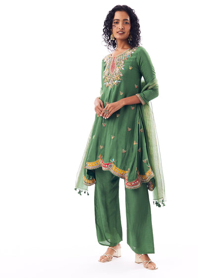 Green Kurta Set