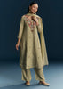 Green Silk Kurta Set With Thread Work