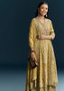 Green Silk Printed Anarkali Suit With Resham Work