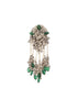 Green And Silver Handcrafted Necklace Set In Mix Metal