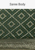 Green Banarasi Georgette Saree With Zari Bandhani Weave And Unstitched Blouse Piece