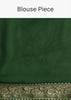Green Banarasi Georgette Saree With Zari Bandhani Weave And Unstitched Blouse Piece