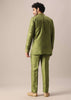 Green Brocade Kurta And Pant Co-ord Set