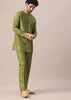 Green Brocade Kurta And Pant Co-ord Set