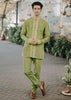 Green Brocade Kurta And Pant Co-ord Set