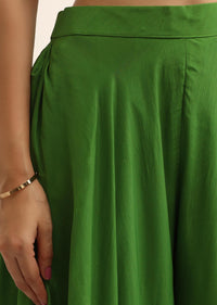 Green Crop Top And Palazzo Set