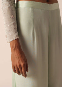 Green Kurta Sharara Set With Cutdana Work