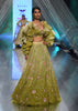 Citrus Ombre Lehenga And Crop Top In Sequins Embroider