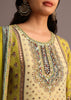 Green Printed Sharara Set With Chiffon Dupatta