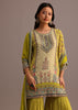 Green Printed Sharara Set With Chiffon Dupatta
