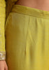 Green Sequins Work On Kurti Pant Set With Banarasi Weave Dupatta
