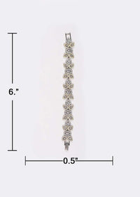 Grey And Gold Plated Bracelet With Stones And Crystals In Square And Leaf Motifs Online - Kalki Fashion