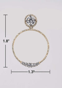 Grey And Gold Plated Earrings With Stones In Round Pattern Online - Kalki Fashion