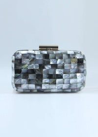 Grey shaded marble stone sling clutch only on Kalki