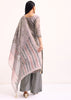 Grey French Knot Chanderi Kurta Palazzo Set
