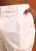 Grey Kurta Set In Raw Silk With Thread Work Dupatta