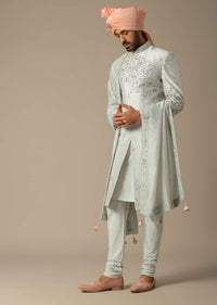 Grey Majesty Sherwani Set