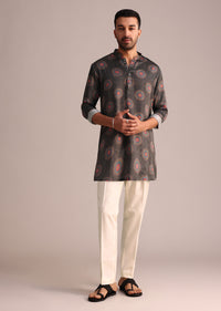 Grey Printed Kurta Set