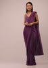 Hollyhock Purple Ready Pleated Saree With A Spaghetti Straps Crop Top In Sequins Embroidery