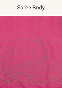 Hot Pink Kanjivaram Silk Saree With Zari Weave