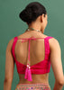Hot Pink Woven Bandhani Silk Saree With Paithani Border Pallu And Unstitched Blouse