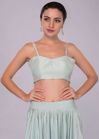 Irish-mint-heavy-dupion-skirt-and-bustier-with-long-embroidered-jacket-only-on-Kalki-460795
