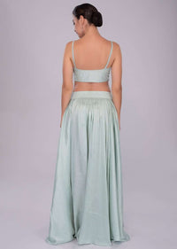 Irish-mint-heavy-dupion-skirt-and-bustier-with-long-embroidered-jacket-only-on-Kalki-460795
