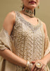 Ivory Embroidered Georgette Kurta Sharara Set