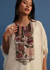 Ivory Georgette Skirt And Cape In Resham Work