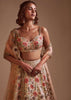Ivory Lehenga Choli In Raw Silk With Colorful Resham Spring Blooms And Geometric Motifs