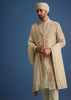 Ivory Zari Embroidered Sherwani Suit